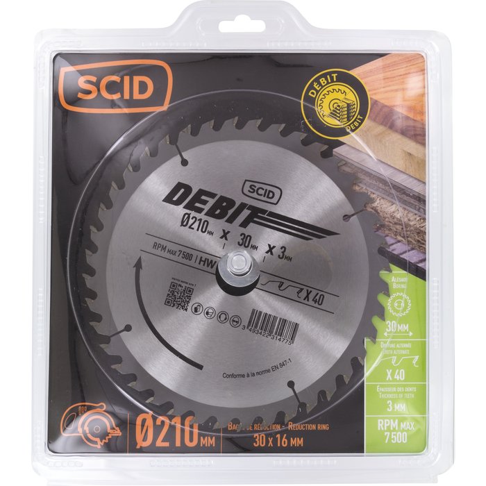 Lame scie circulaire - SCID - Diamètre 210 mm-3