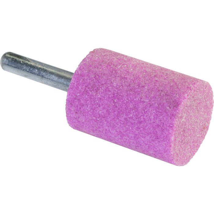Meule sur tige au corindon rose SCID - Cylindrique - Diamètre 25 mm - Hauteur 35 mm-1