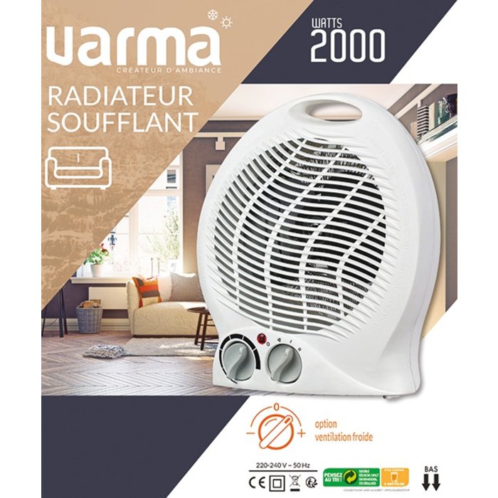 Radiateur soufflant mobile - Døna - Varma - 2000 W - Avec ventilation froide-5
