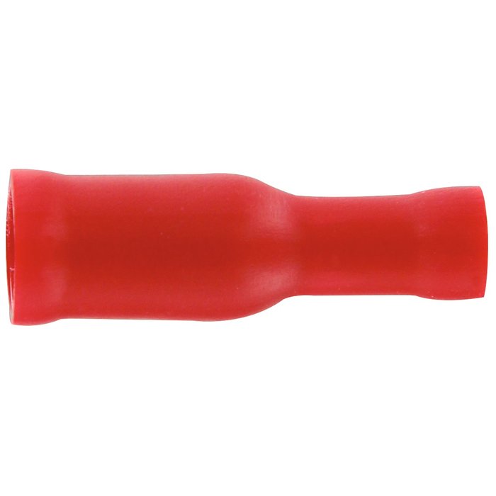Cosse entièrement isolée - Cylindrique - Dhome - Femelle - Section de 0,5 à 1,5 mm² - Ø 4 mm - Rouge - Sachet de 10-3