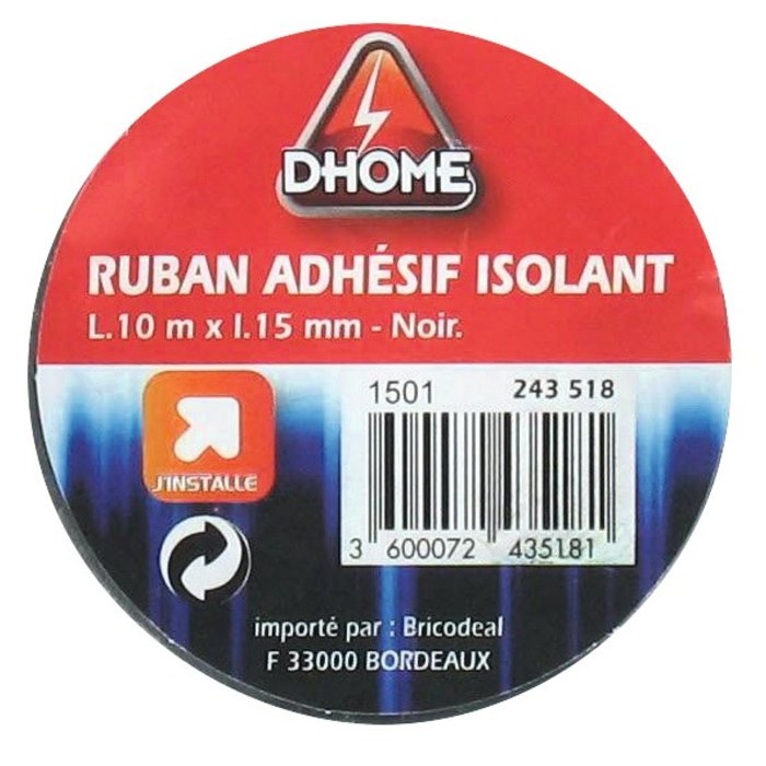 Ruban adhésif isolant Dhome - Noir-2