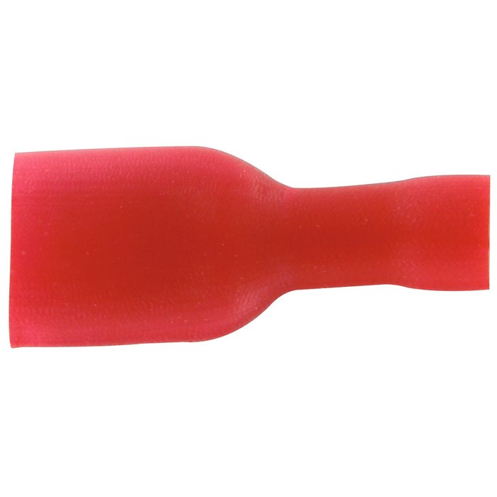 Clip entièrement isolé - Femelle - Dhome - Section de 0,5 à 1,5 mm² - Ø 6,35 mm - Rouge - Sachet de 10-2