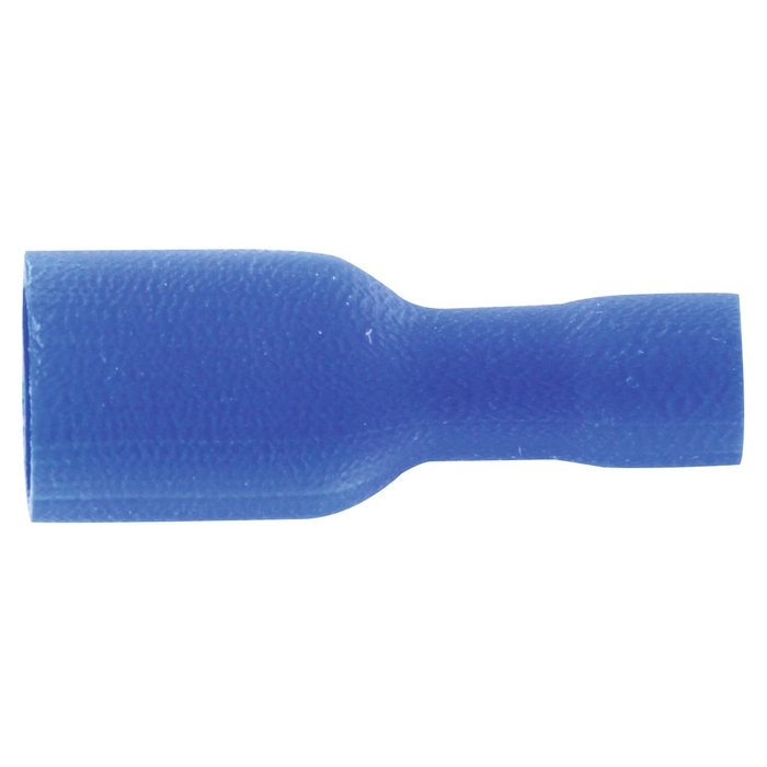 Clip entièrement isolé - Femelle - Dhome - Section de 1,5 à 2,5 mm² - Ø 6,35 mm - Bleu - Sachet de 10-3