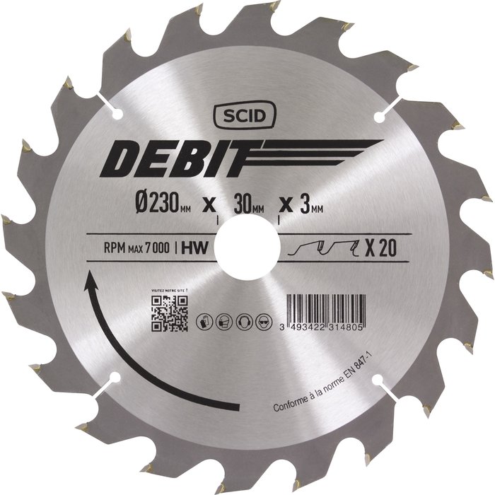 Lame scie circulaire - SCID - Diamètre 230 mm-2