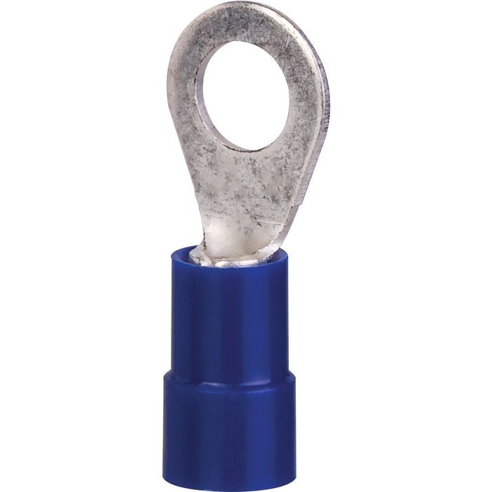 Cosse à sertir pour câblage - Anneau - Pré-isolée - PVC - Bleu-1