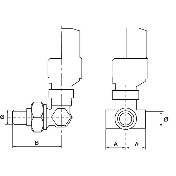Robinet de radiateur tri-axe thermostatique - F 3/4" - Senso - Comap-1
