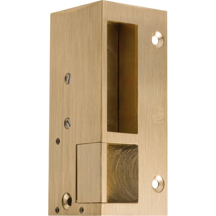Gâche électrique bronze pour serrure verticale BEUGNOT - DOM - Droite-1