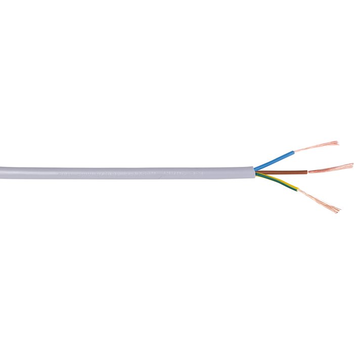 Câble souple domestique H05 VV-F gris - 3G0,75 mm² - Couronne de 50 m - Lynelec