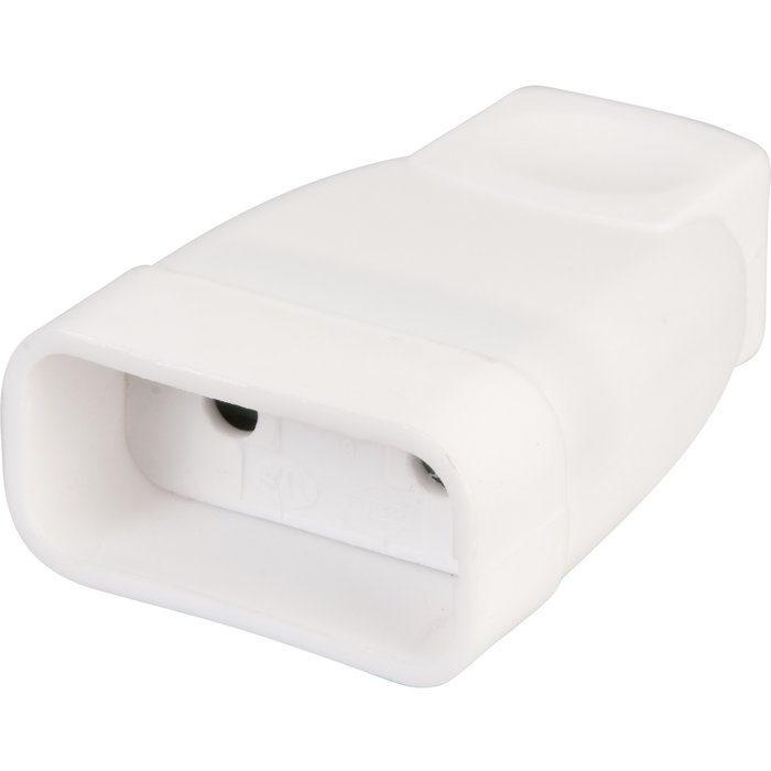 Fiche plastique blanche - 2P femelle - Dhome-1