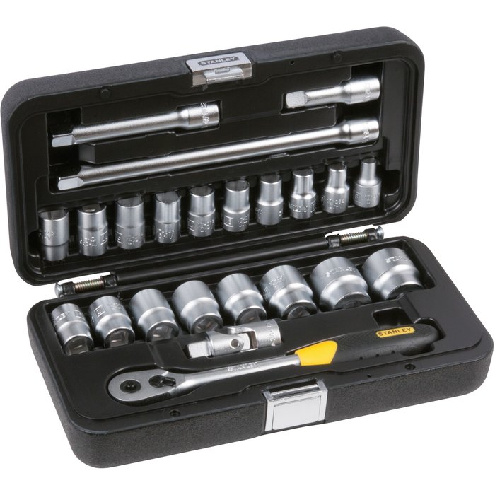 Clé à douille - M 1/2" - Coffret de 23 pièces - Stanley-1