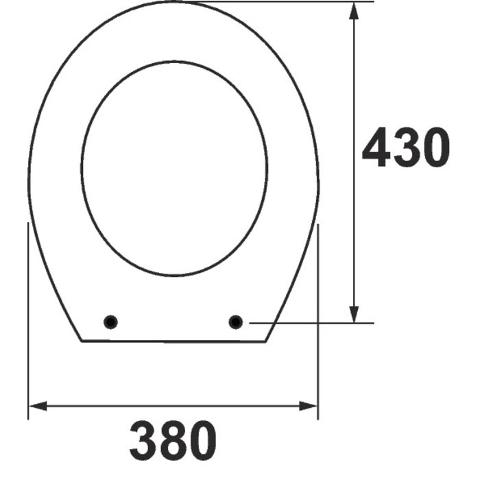 Abattant WC - SIDER - Double - l 43 x L 38 cm-2