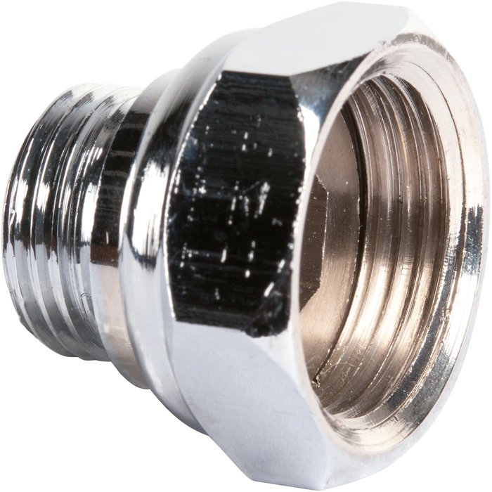 Raccord droit à écrou tournant chromé - F 3/4"- M 1/2"-1