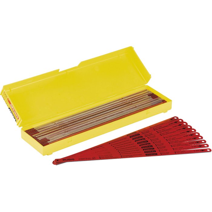 Lame de scie à métaux - 300 dents - Acier HSS rubis - Boîte de 100 pièces - Stanley-1