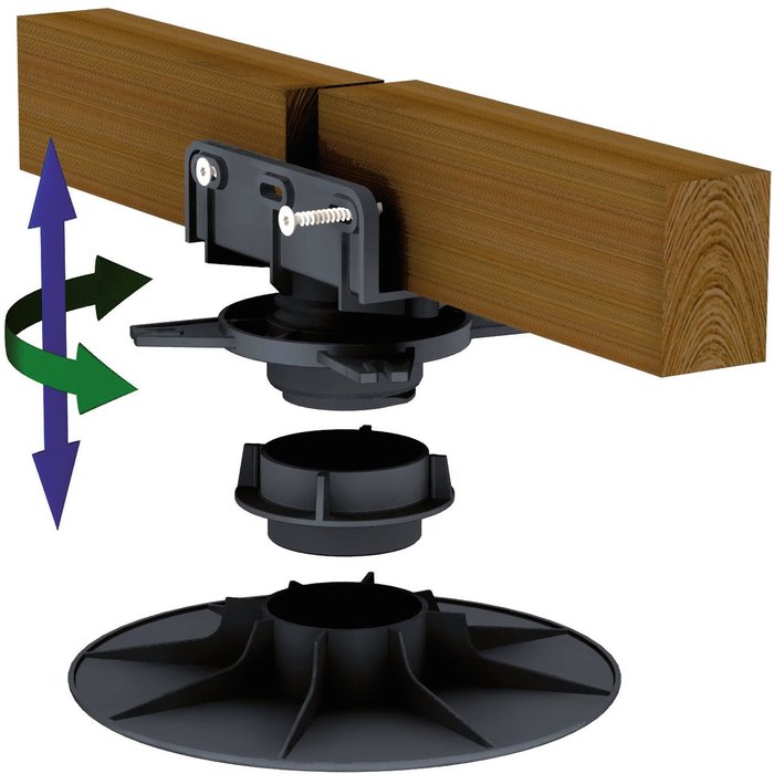 Plot réglable pour terrasse - Polypropylène-3