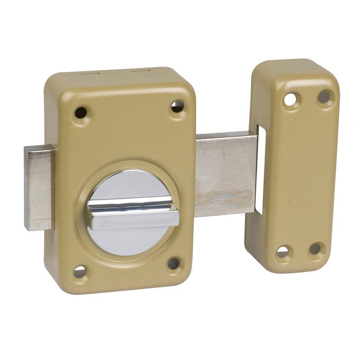 Verrou à bouton - Cylindre 53 mm - Pêne 110 mm - Toro - Mul-T-lock-1