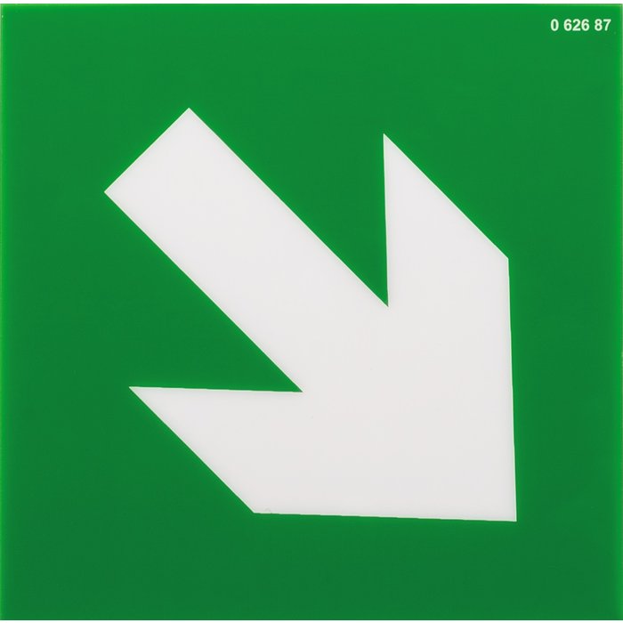 Étiquette de signalisation avec flèche à 45° repositionnable et recyclable-1