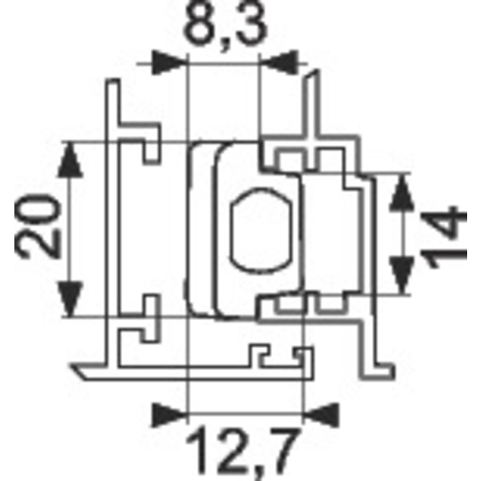 Verrou en feuillure Titan-2