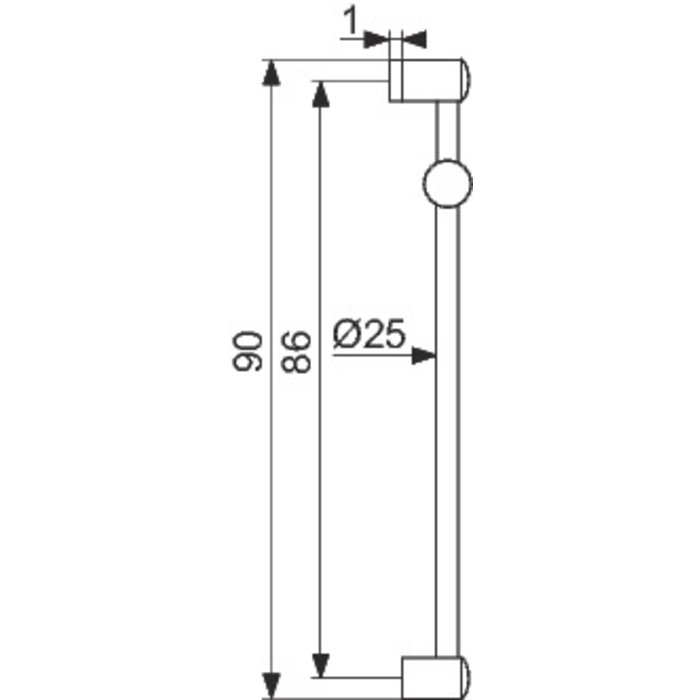 Barre de douche Miro - Diamètre tube 25 mm-1