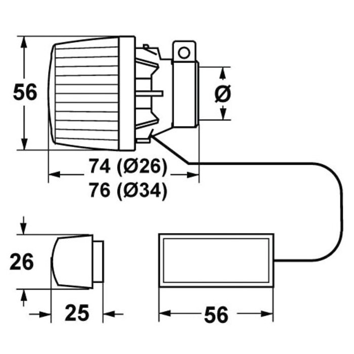 Tête de remplacement pour robinet thermostatique de radiateur - Bulbe à distance-1