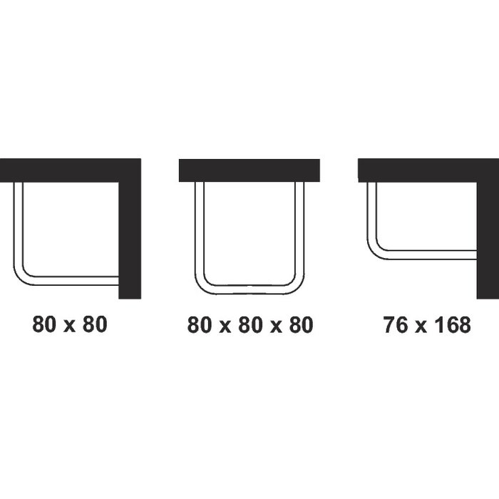 Support porte rideau d'angle - universelle - Ø 25 mm - Bossini-1