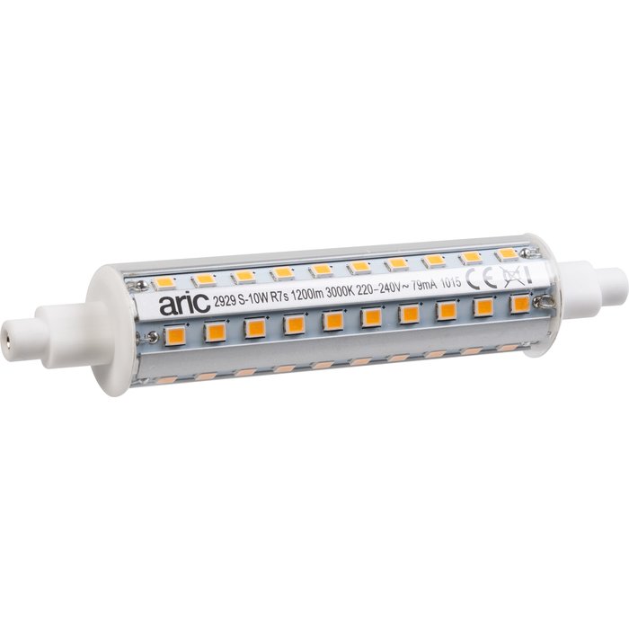 Ampoule LED crayon - Aric - R7S - 10 W - 1150 lm - 3000 K - L. 118 mm