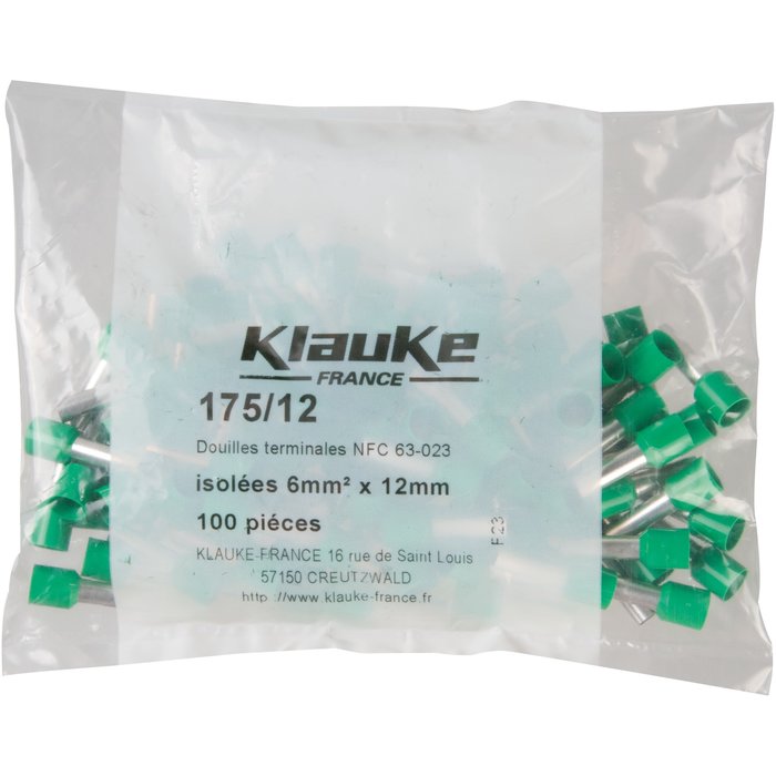 Embout de câblage pré-isolé NFC - Vert - Klauke-2