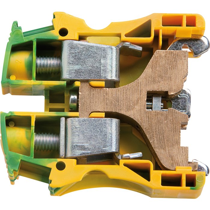 Bloc de jonction connexion à vis Viking de passage - Legrand - Vert/jaune - 35 mm²-1