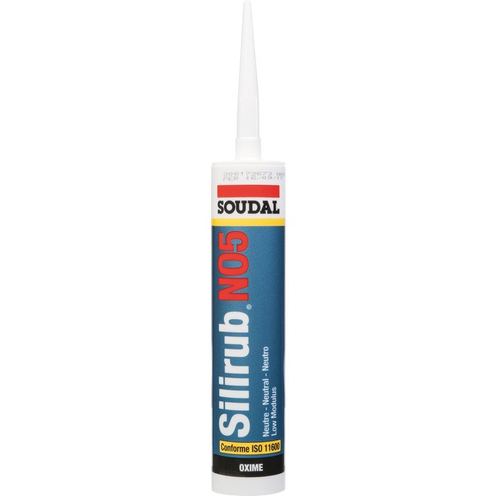 Mastic silicone Silirub N05 - Spécial joints de raccordement - Contenance 300 ml - Marron-1