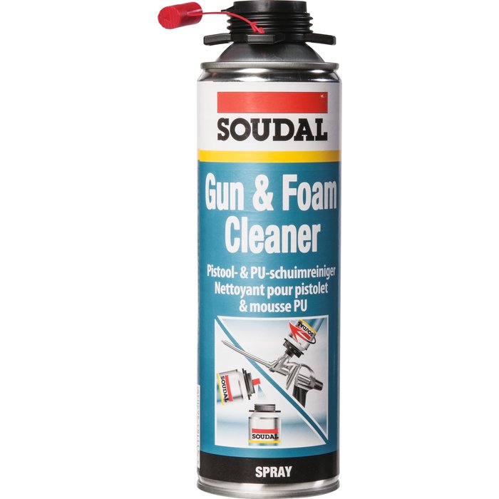 Nettoyant mousse pour pistolet - Gun & Foam Cleaner - Soudal - 500 ml 