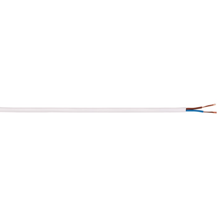 Câble souple domestique H05 VV-F blanc - 2x0,75 mm² - Couronne de 50 m - Electraline
