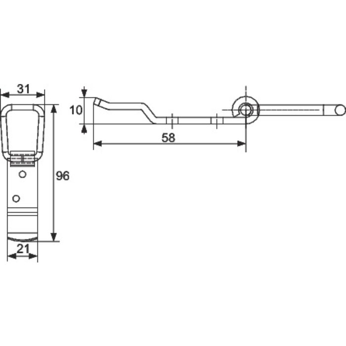 Support loquet 2 trous - Torbel industrie-1