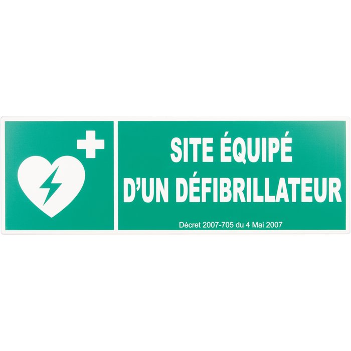 Panneau site équipé d'un défibrillateur-1