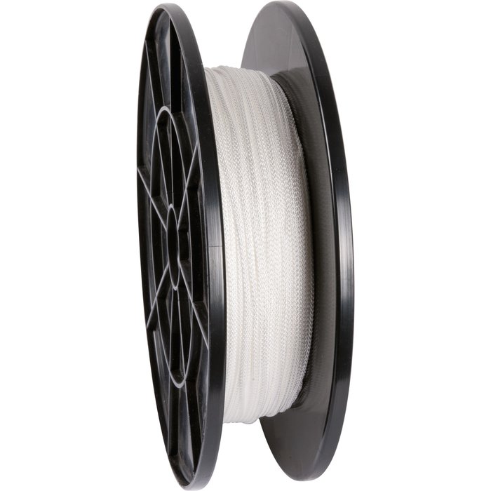 Drisse polyamide tressé blanc Corderies Tournonaises - Longueur 350 m - Diamètre 2 mm-1