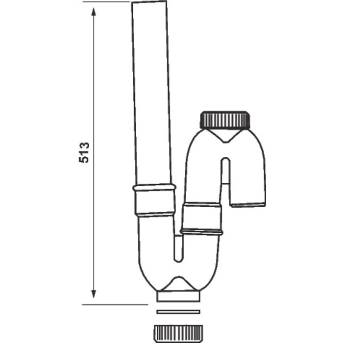 Siphon plastique à sortie verticale - Nicoll-1