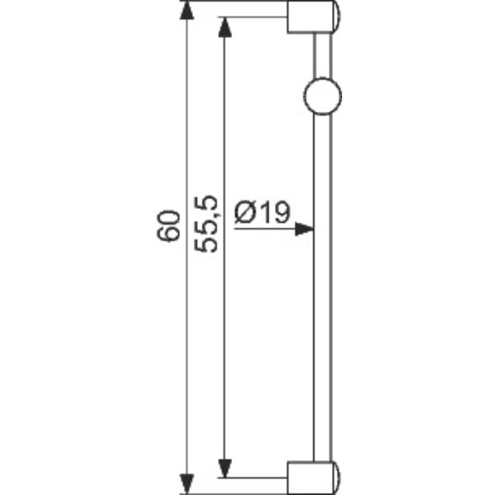 Barre de douche - Odyssea - Diamètre tube 19 mm - Curseur à molette-1