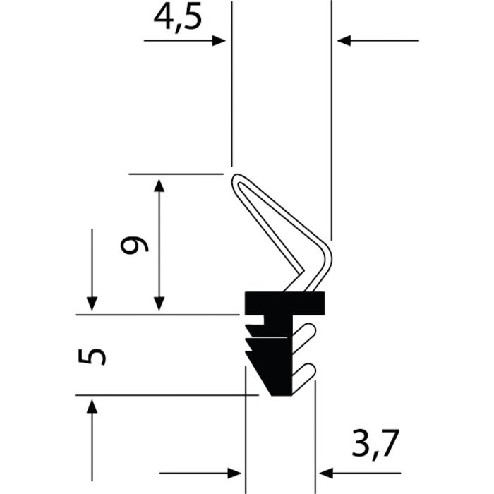 Joint PVC - largeur rainure 3 mm-1