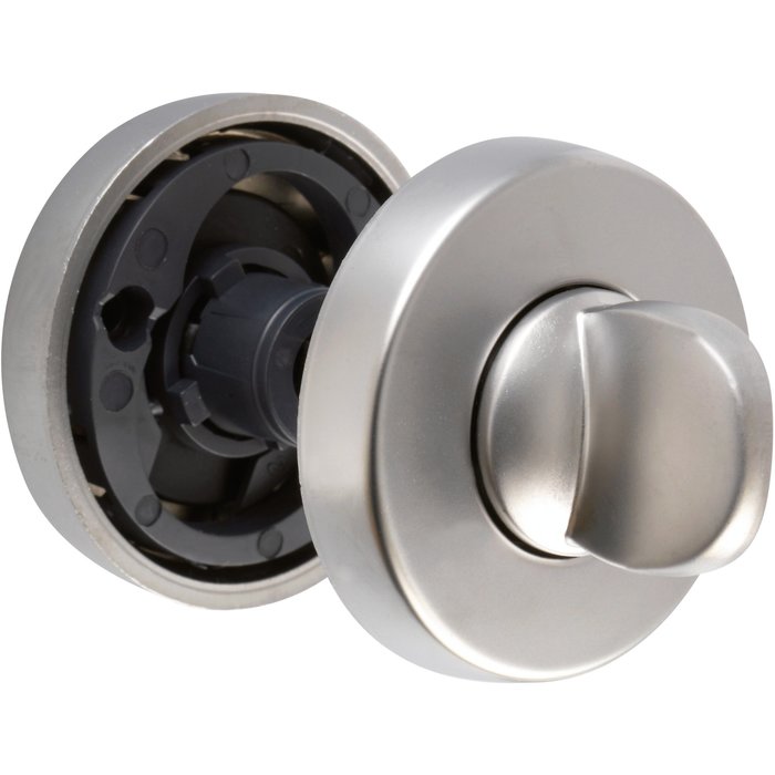 Paire de rosace pour poignée de porte Jazz - Chromé velours-1