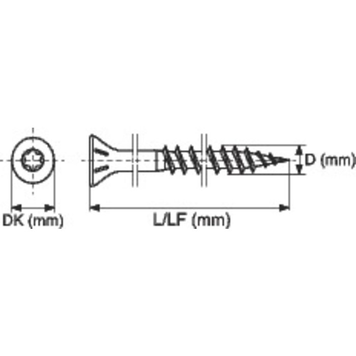 Vis agglo - Spax - Tête fraisée - TX - Filetage partiel-1
