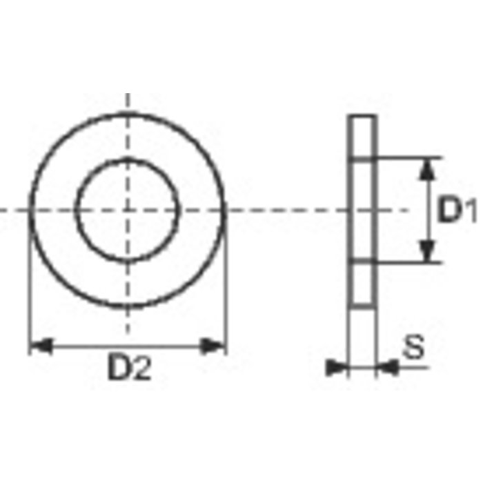 Rondelle plate zingué - Viswood-1
