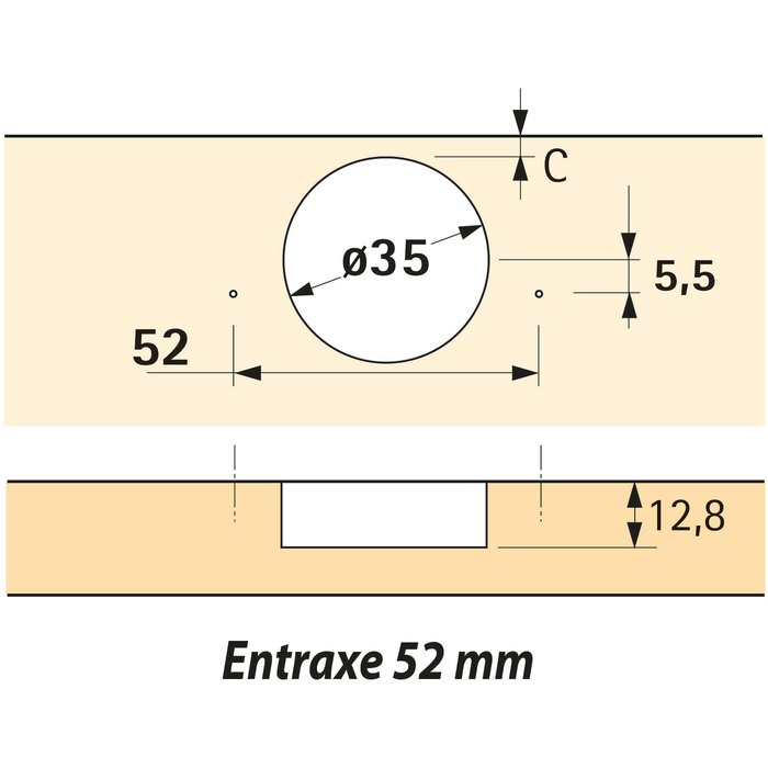 Boîtier à visser angle d'ouverture 110°-1