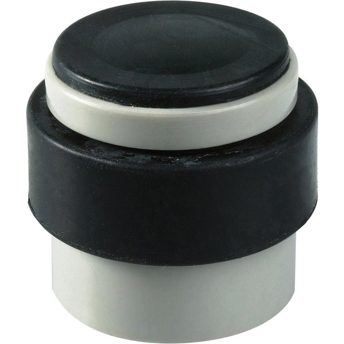 Butoir rond nylon gris / noir plein - Ø 38 x 40 mm - Eurowale
