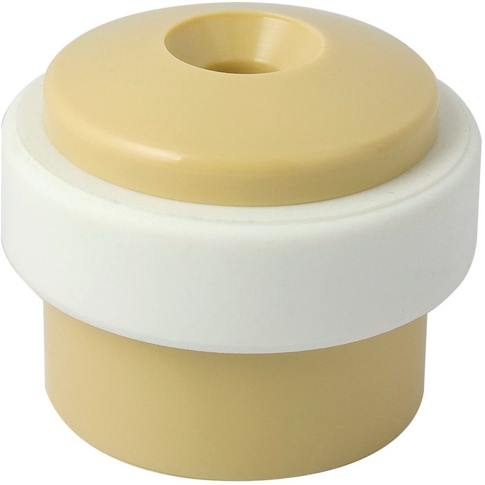 Butoir rond plastique beige creux - Ø 35 x 30 mm - Civic industrie