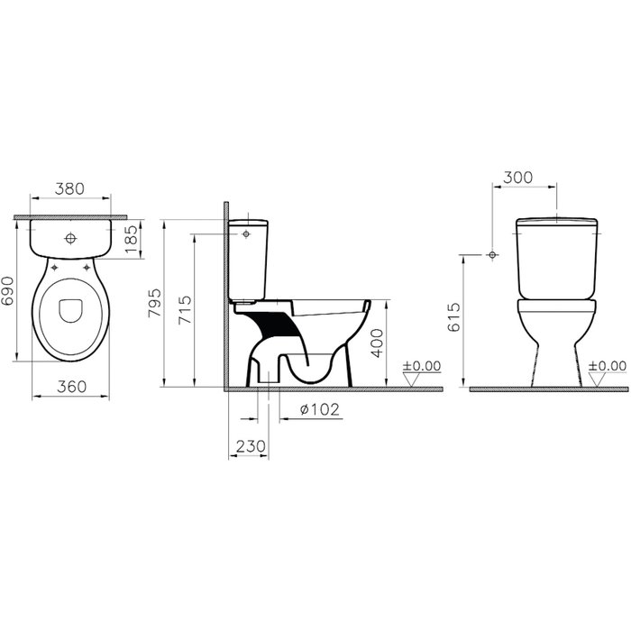 Pack WC - SIDER - Sortie verticale - Réservoir 3/6 L-1