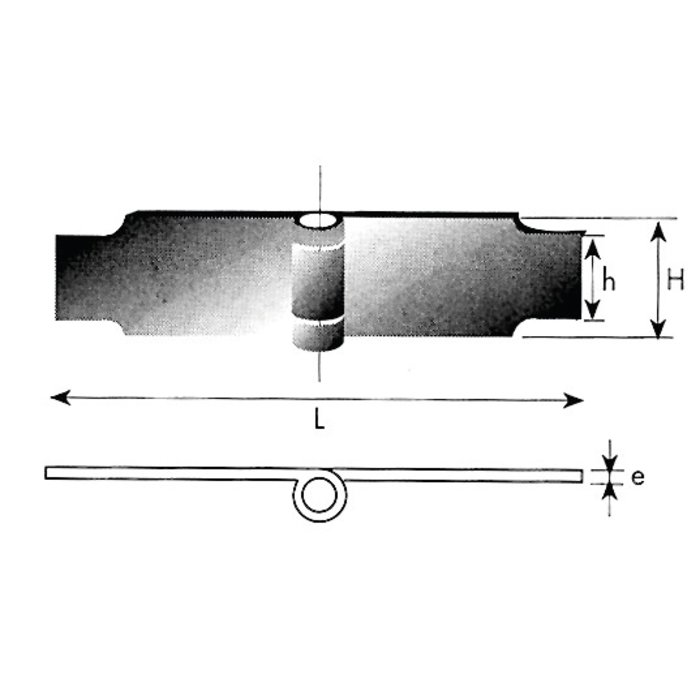 Charnière à souder - 139 mm x 40 mm - Façon Beziers - Torbel industrie-1
