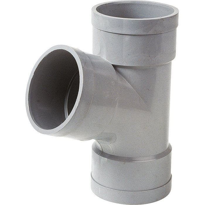Culotte PVC gris 67°30 - Ø 100 mm - Triple emboîture - Girpi-1