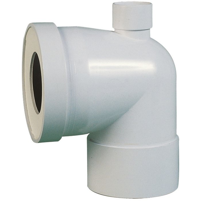 Pipe WC - REGIPLAST - Courte - A prise d'air - Ø 100mm-1