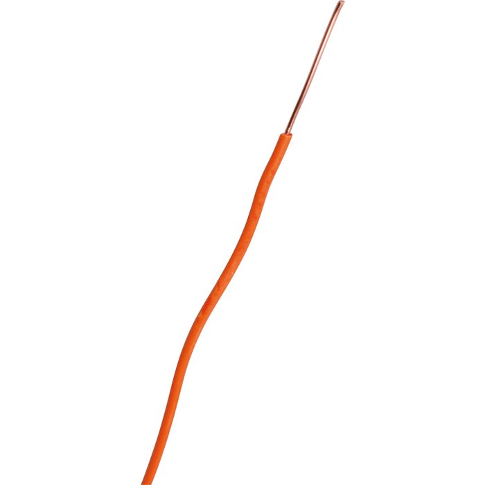 Fil rigide domestique H07 V-U orange - 1,5 mm² - Couronne de 100 m - Sermes-1
