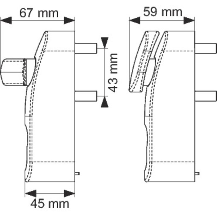 Module à bouton débrayable - Exem - Blanche-2