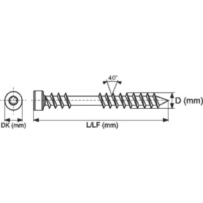 Vis terrasse - SPAX - Autoperceuse - Spécial caillebotis - Tête cylindrique - Inox A2-1