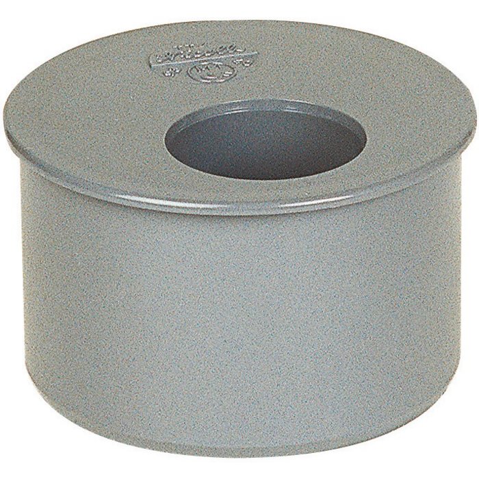 Tampon de réduction PVC gris - Femelle - Ø 90 - 32 mm - Nicoll-1